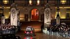 David Beckham queues to see the Queen's coffin in London.