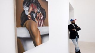 American artist Nathaniel Mary Quinn exhibits his "Forging Years" in Paris