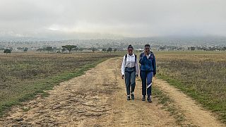 Many South African children still have to walk long distances to school