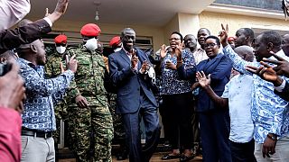 Ugandan opposition leader Kizza Besigye appears frail in court